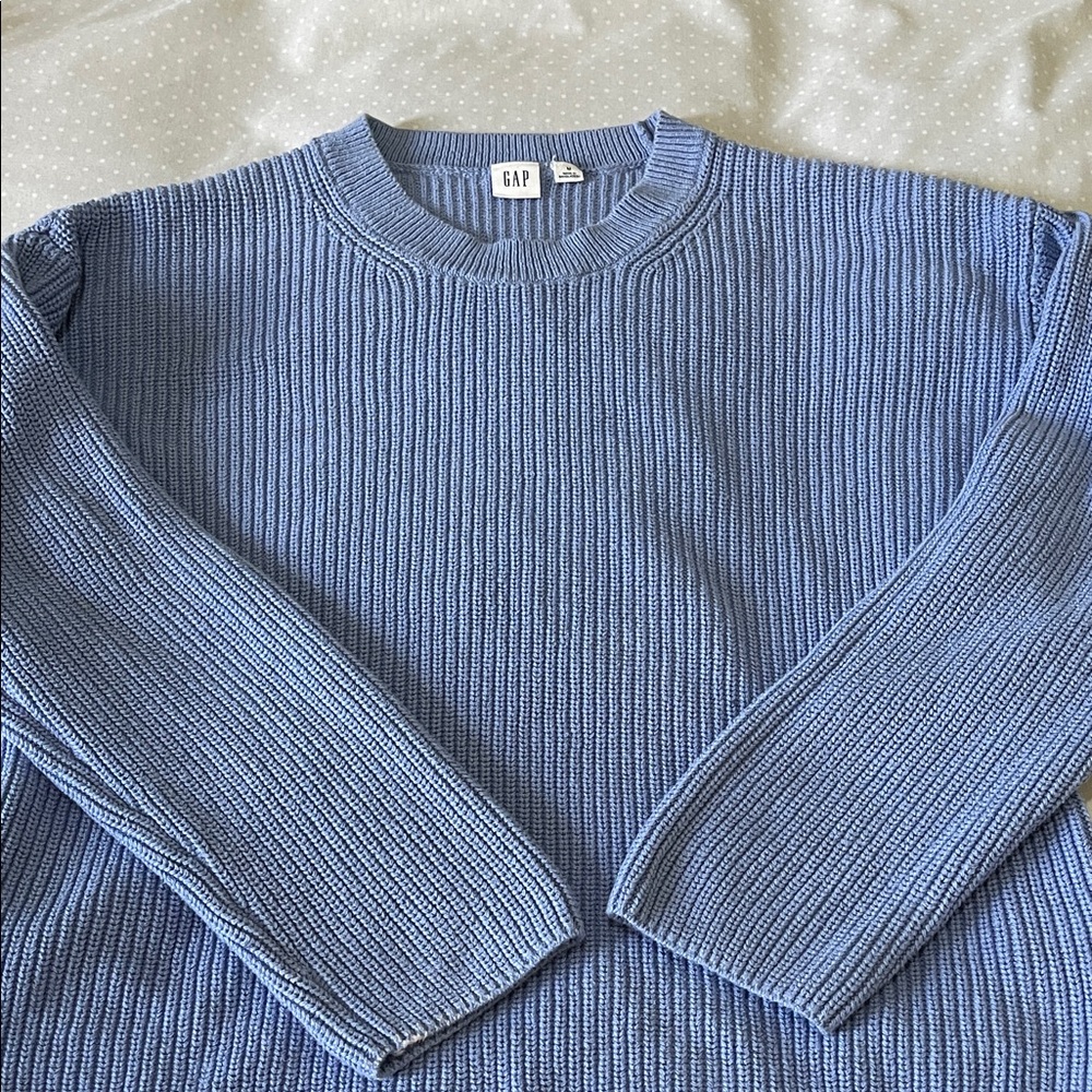 GAP Women's Crewneck Sweater in Light Periwinkle Blue